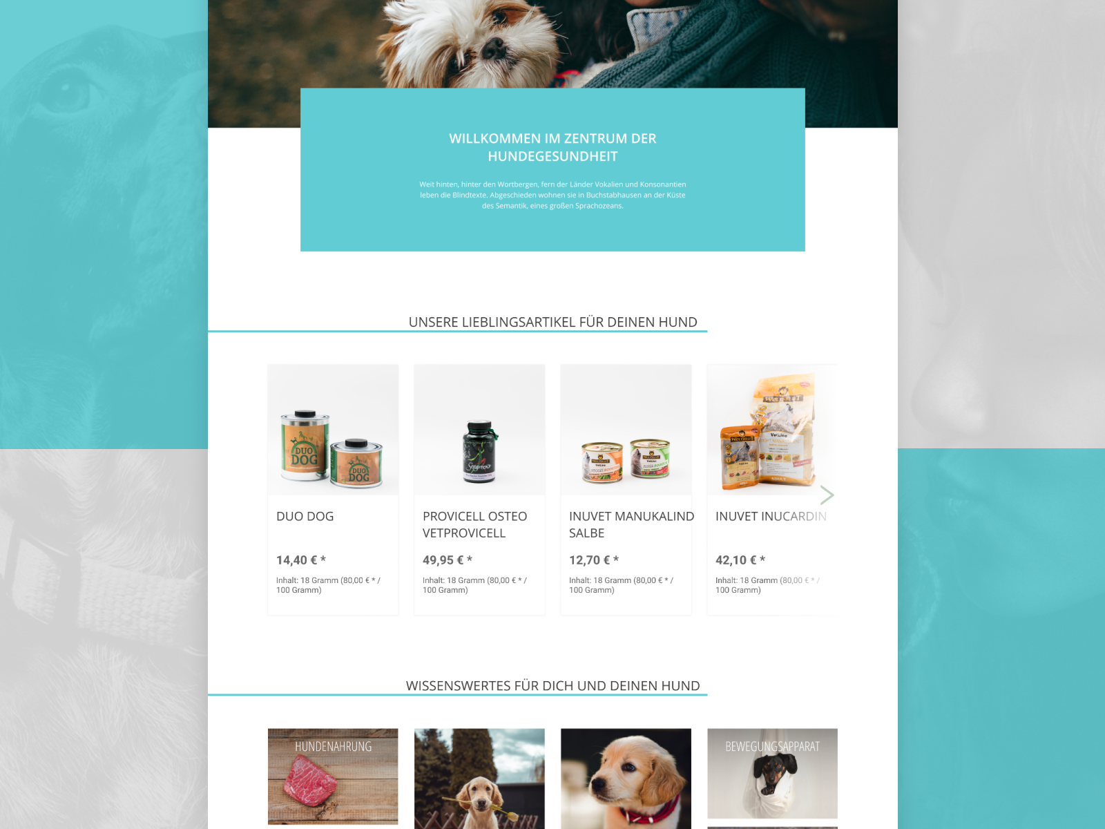 Website Redesign for a Dog Health Center