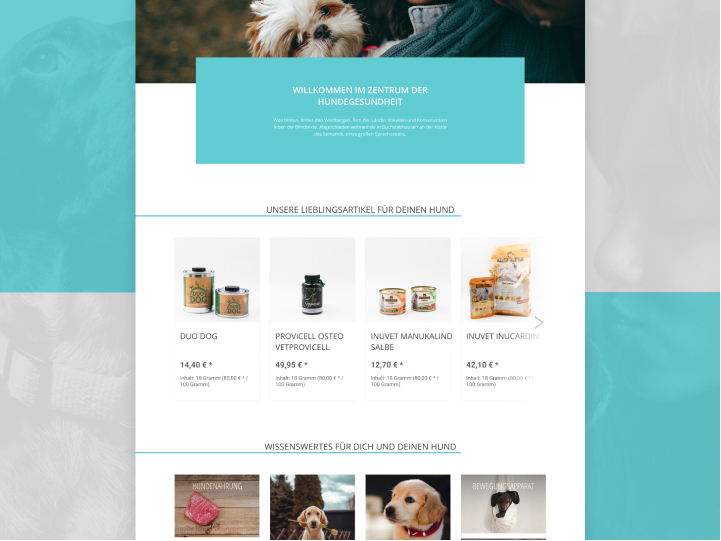 Website Redesign for a Dog Health Center 2
