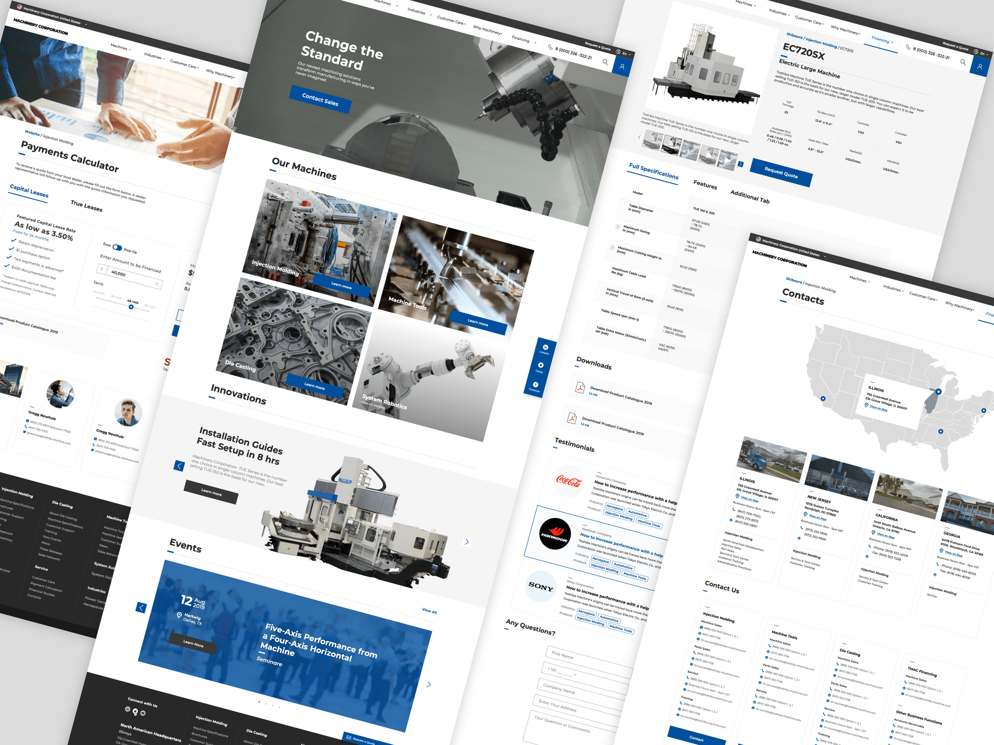 Website for industrial machinery manufacturer
