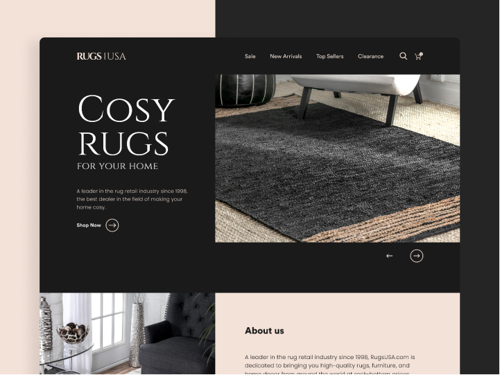 Landing Page Redesign for Rugs USA 1
