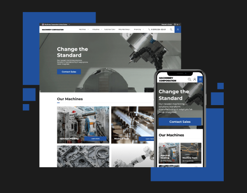 Development a website for industrial machinery manufacturer