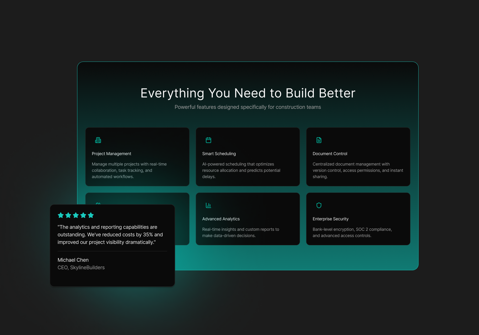 Testing and QA for a Cloud Construction Platform